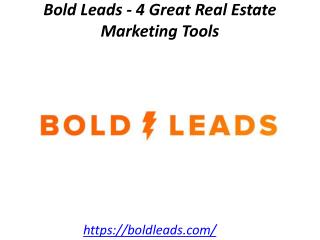 Bold Leads - 4 Great Real Estate Marketing Tools