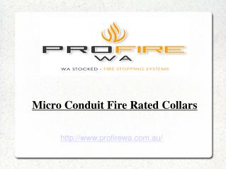Micro Conduit Fire Rated Collars
