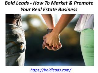 Bold Leads - How To Market & Promote Your Real Estate Business