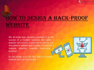 How to Design a Hack-Proof Website
