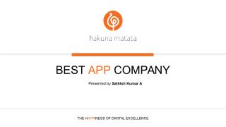 Hakuna Matata Solutions by Sathish A