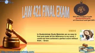 LAW 421 Final Exam