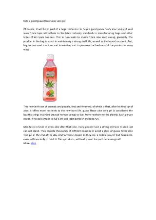 help a good guava flavor aloe vera gel