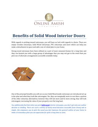 Benefits of Solid Wood Interior Doors