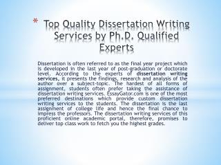 Dissertation Writing Services - Get Best Custom Dissertation Help by UK Experts