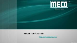 MILLI-OHMMETER by Mecoinst