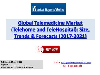 Telemedicine Market: 2017 Industry Growth with Key Manufacturers Analysis