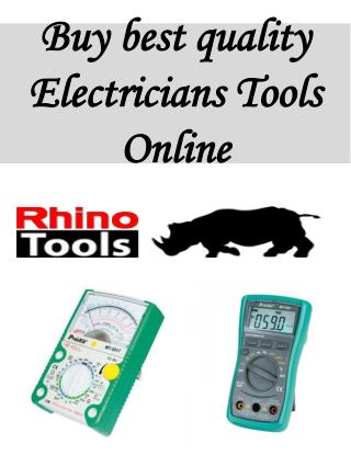 Buy best quality Electricians Tools Online