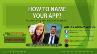 App Name Mastery Guide - how to choose app name?