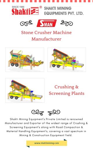 Stone Crusher Machine Manufacturer
