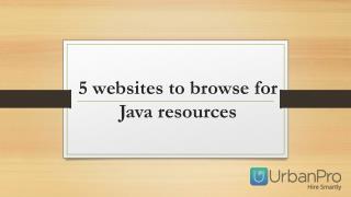 5 websites to browse for Java resources
