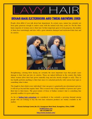 Indian Hair Extensions And Their Growing Uses