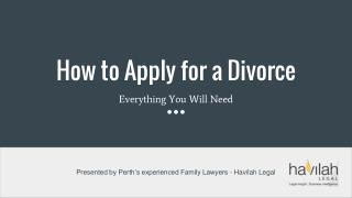 How to Apply Divorce