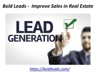 Bold Leads - Improve Sales in Real Estate