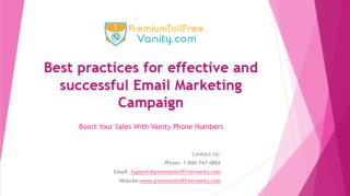 Best practices for effective and successful Email Marketing Campaign