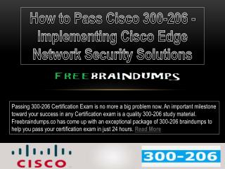 Free Cisco 300-206 Exams Question and Answers New - Freebraindumps