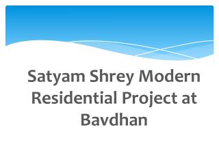 1 BHK Flats in Bavdhan at Satyam Shrey