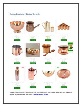 Copper Products | Kitchen Utensils