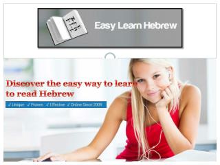Hebrew language learning - learn biblical Hebrew