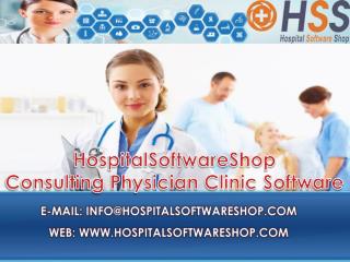Software for Consulting Physicians from HospitalSoftwareShop.com