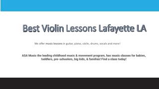 Violin Lessons Lafayette LA - Music Academy
