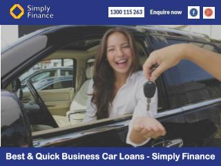 Best & Quick Business Car Loans - Simply Finance