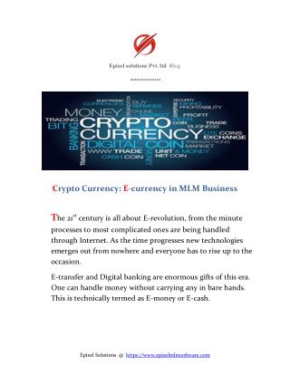 Crypto Currency in MLM Business