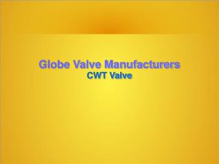 Globe Valve Manufacturers