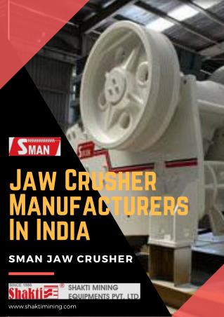 Jaw Crusher Manufacturers In India