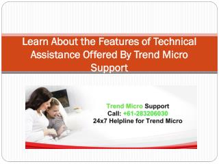 Technical Assistance Offered By Trend Micro Support
