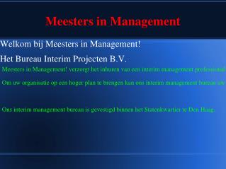 interim bureau | interim management | interim projecten