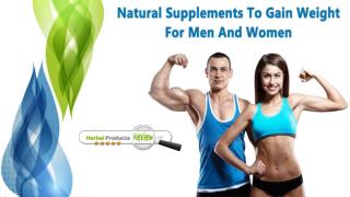 Natural Supplements To Gain Weight For Men And Women