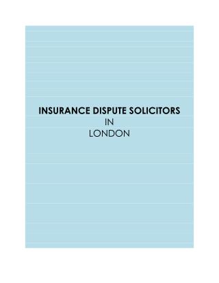 Insurance Disputes | Claims Advice | Policy Holder Dispute Claims