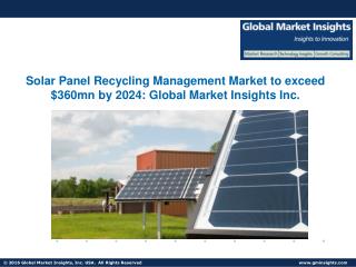Solar Panel Recycling Management Market from laser process to grow over 45% by 2024