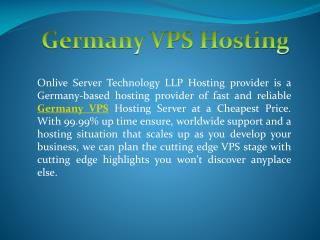Germany VPS Server hosting - Onlive Server Technology LLP