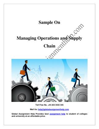 Sample On Managing Operations and Supply Chain by Global Assignment Help