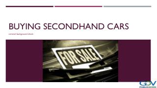 Buying Secondhand Cars