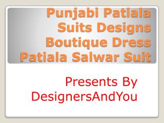 Latest Punjabi Patiala Suits Designs | Shahi Boutique Dress Patiala Salwar Suit Neck Designs For Girls