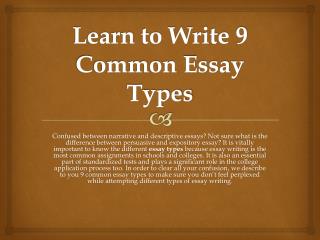 Expert Help for Different Types of Essay Writing
