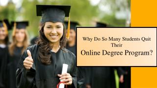 Why Do So Many Online Students Quit?