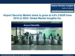 Airport Security Market share to grow at 4.6% CAGR from 2016 to 2023