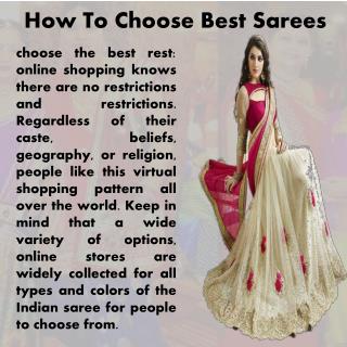 How To Choose Best Sarees