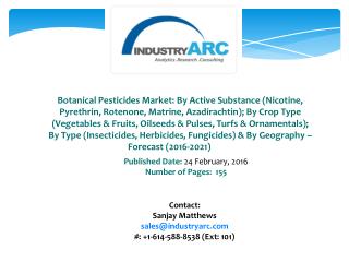 Botanical Pesticides Market Viewed as Key to Future of Crop Protection Products