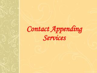 Contact Appending | B2B Email Experts
