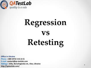 Regression vs Retesting