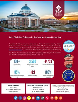 Best Christian Colleges in the South – Union University