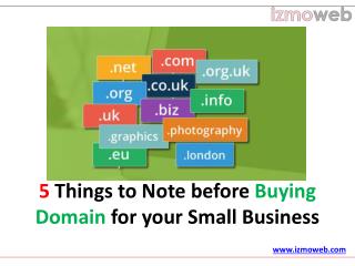 5 Things to Consider before Buying a Domain name for your Business