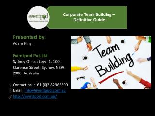 Corporate Team Building - Definitive Guide