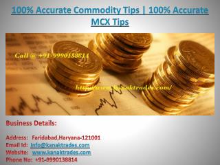 100% Accurate Mcx Tips | 100% Accurate Commodity Tips
