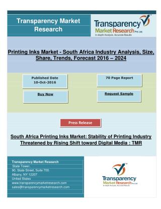 South Africa Printing Inks Market – Rising in Printing Industry Shift toward Digital Media, TMR